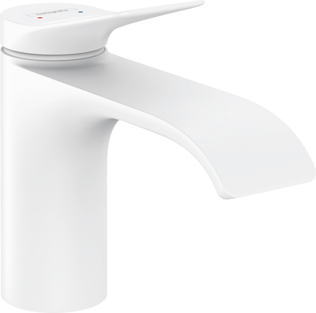 Hansgrohe Vivenis Single Lever Basin Mixer 80 Without Waste Set - Matt White - 75012700 - TAP 'N' SHOWER