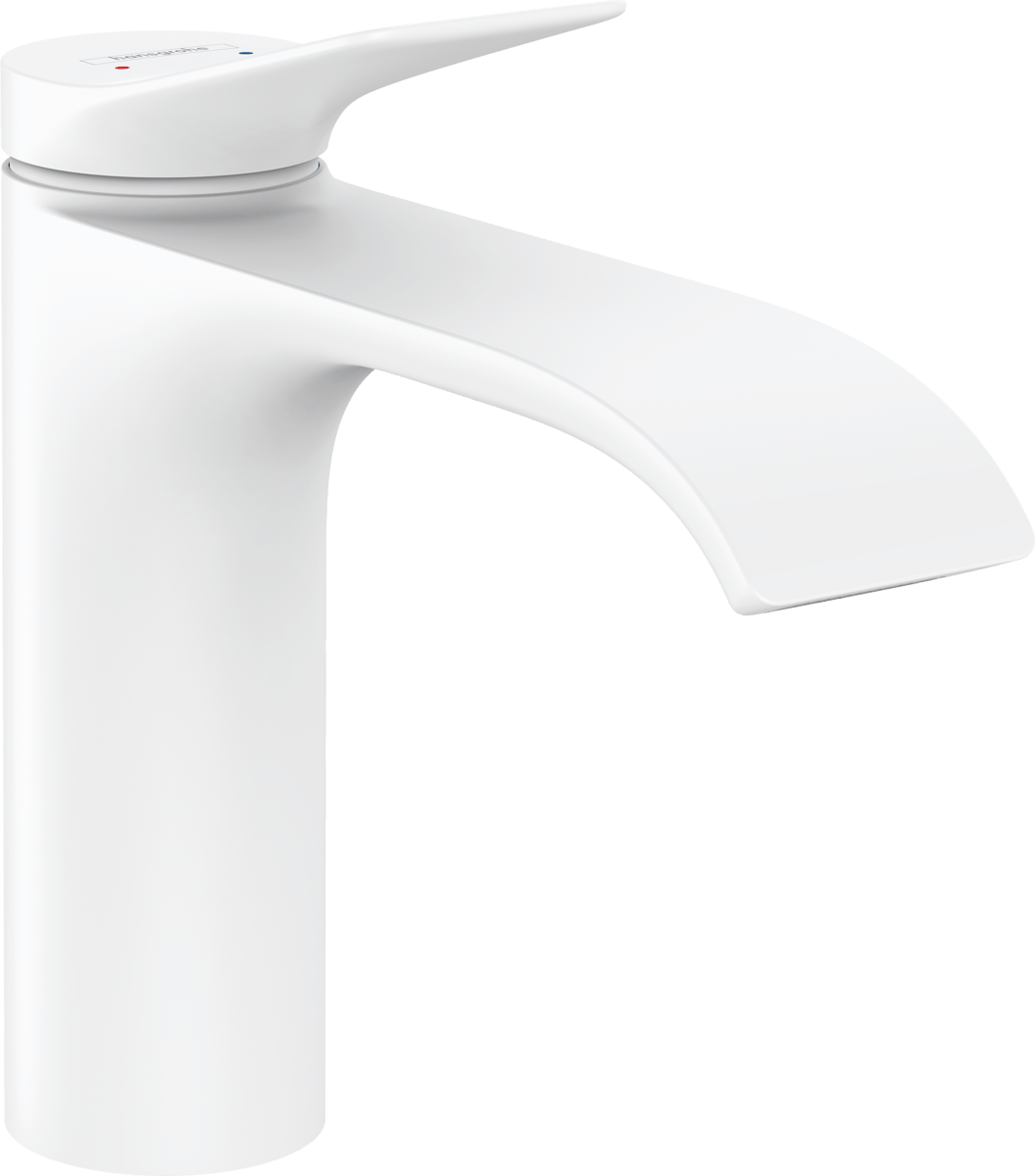 Hansgrohe Vivenis Single Lever Basin Mixer 110 With Pop - up Waste Set - Matt White - 75020700 - TAP 'N' SHOWER