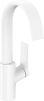 Hansgrohe Vivenis Single Lever Basin Mixer 210 With Swivel Spout And Pop - up Waste Set - Matt White - 75030700 - TAP 'N' SHOWER