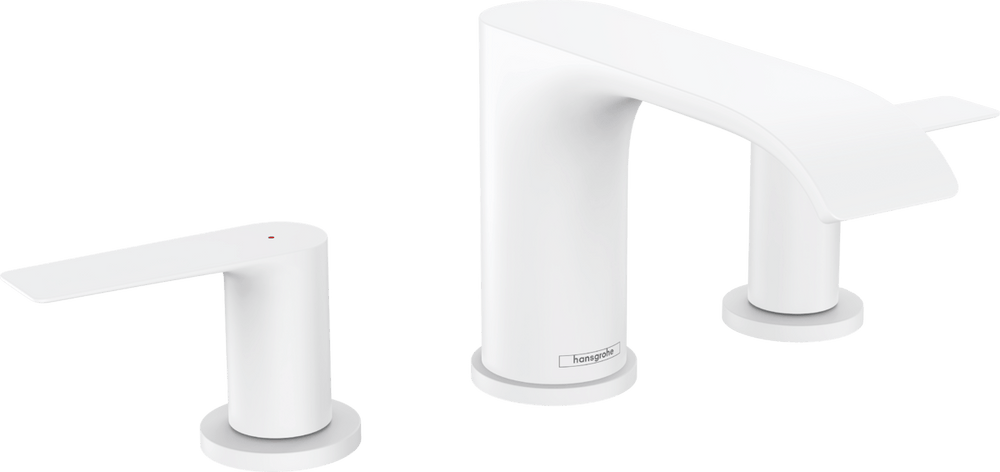 Hansgrohe Vivenis 3 - hole Basin Mixer 90 With Pop - up Waste Set - Matt White - 75033700 - TAP 'N' SHOWER