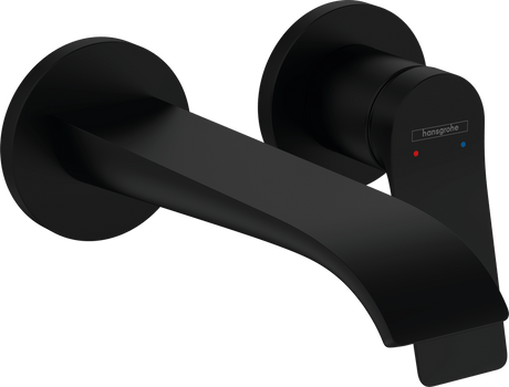 Hansgrohe Vivenis Single Lever Basin Mixer For Concealed Installation Wall - mounted With Spout 192mm - Matt Black - 75050670 - TAP 'N' SHOWER