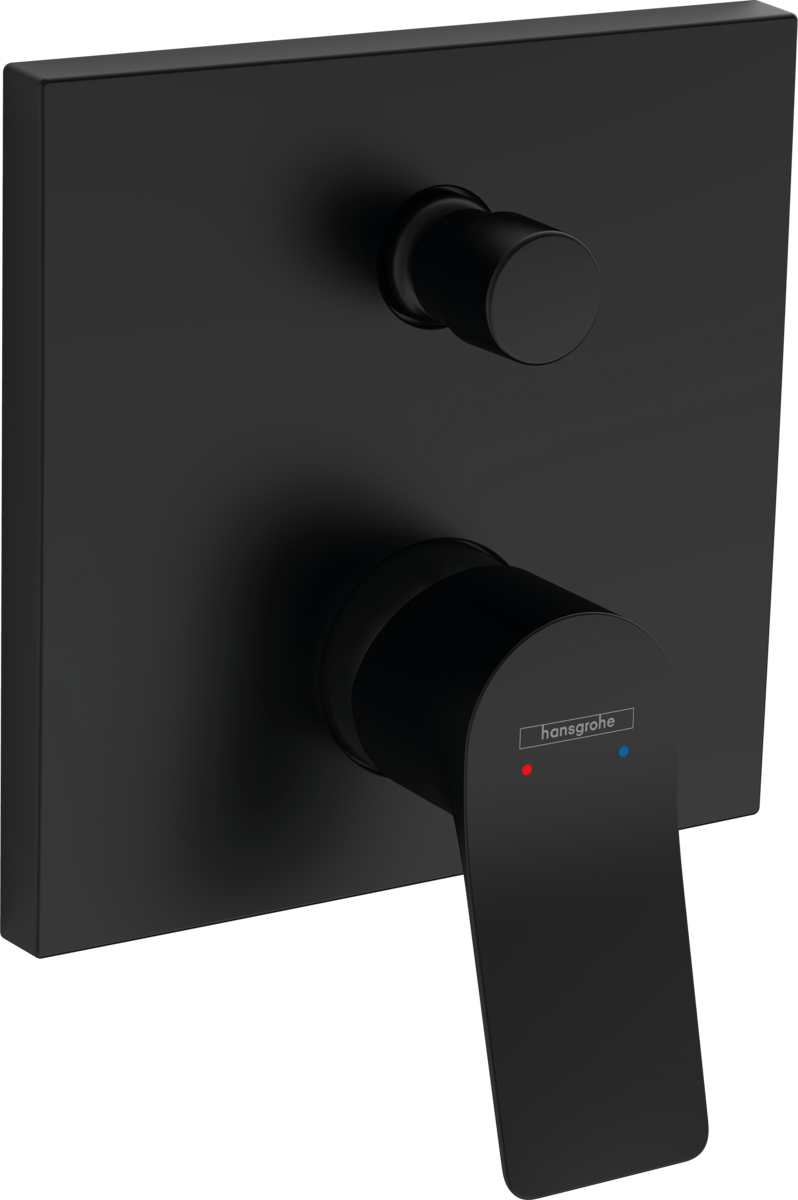 Hansgrohe Vivenis Single Lever Bath Mixer For Concealed Installation with Integrated Security Combination According to EN1717 - Matt Black - 75416670 - TAP 'N' SHOWER
