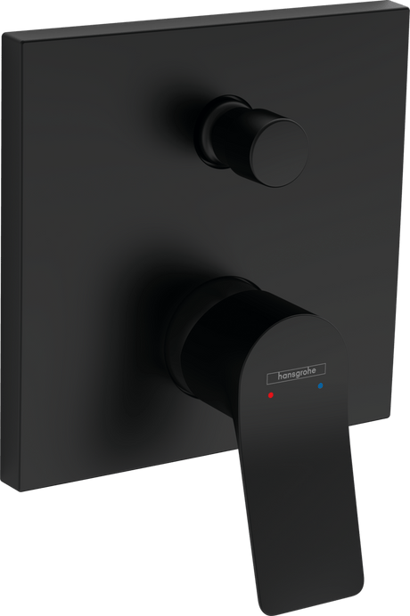 Hansgrohe Vivenis Single Lever Bath Mixer For Concealed Installation - Matt Black - 75415670 - TAP 'N' SHOWER