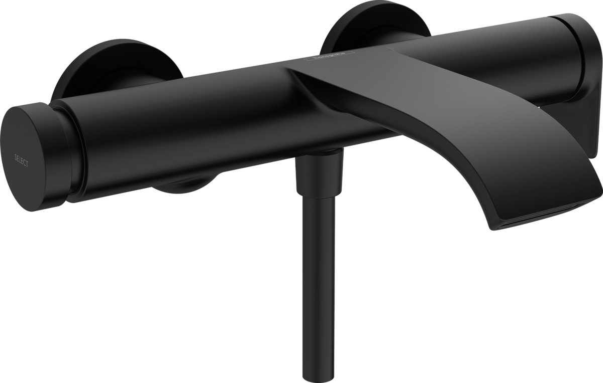 Hansgrohe Vivenis Single Lever Bath Mixer For Exposed Installation - Matt Black - 75420670