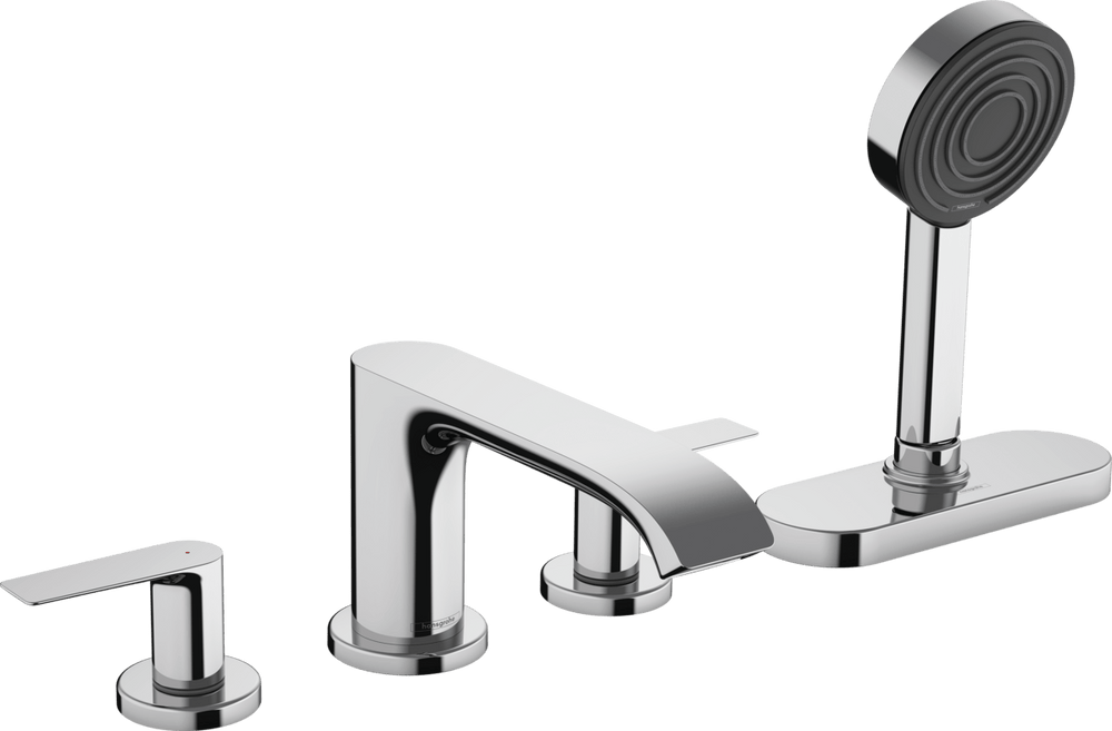 Hansgrohe Vivenis 4 - hole Rim Mounted Bath Mixer With Sbox - Chrome - 75444000 - TAP 'N' SHOWER