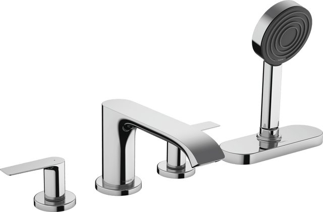 Hansgrohe Vivenis 4 - hole Rim Mounted Bath Mixer With Sbox - Chrome - 75444000 - TAP 'N' SHOWER