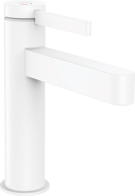 Hansgrohe Finoris Single Lever Basin Mixer 110 Coolstart With Push - open Waste Set - Matt White - 76024700 - TAP 'N' SHOWER