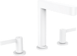 Hansgrohe Finoris 3 - hole Basin Mixer 160 With Push - open Waste Set - Matt White - 76034700 - TAP 'N' SHOWER