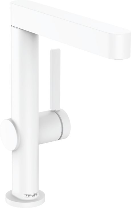 Hansgrohe Finoris Single Lever Basin Mixer 230 with Swivel Spout And Push - open Waste Set - Matt White - 76060700 - TAP 'N' SHOWER