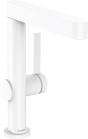 Hansgrohe Finoris Single Lever Basin Mixer 230 with Swivel Spout And Push - open Waste Set - Matt White - 76060700 - TAP 'N' SHOWER