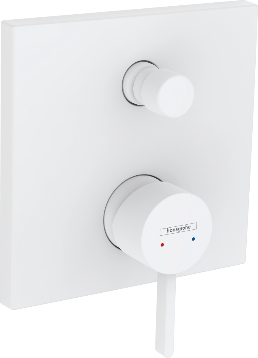 Hansgrohe Finoris Single Lever Bath Mixer For Concealed Installation - Matt White - 76415700 - TAP 'N' SHOWER