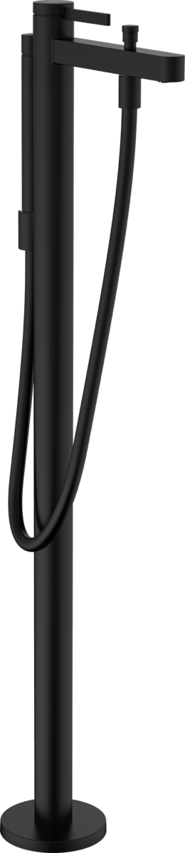 Hansgrohe Finoris Single Lever Bath Mixer Floor standing - Matt Black - 76445670 - TAP 'N' SHOWER