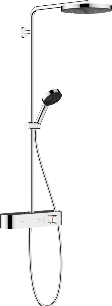 Hansgrohe Pulsify S Showerpipe 260 1jet Ecosmart With Showertablet Select 400 - Chrome - 24221000 - TAP 'N' SHOWER