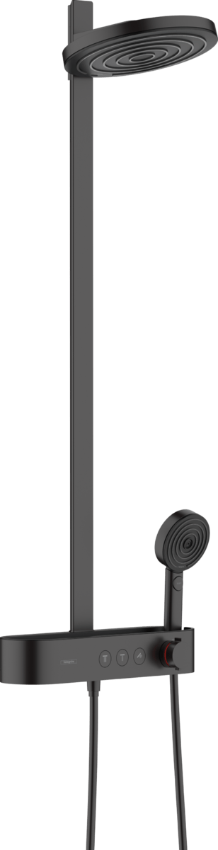 Hansgrohe Pulsify S Showerpipe 260 2jet With Showertablet Select 400 - Matt Black - 24240670 - TAP 'N' SHOWER