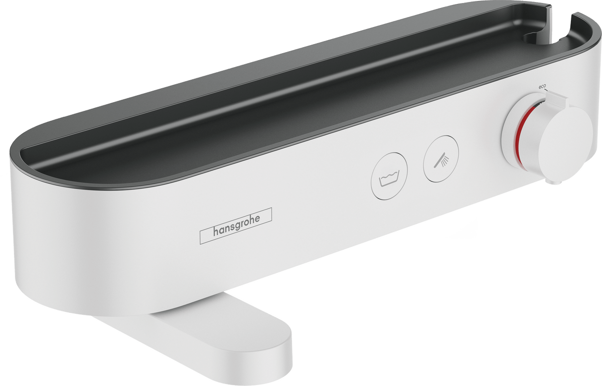 Hansgrohe ShowerTablet Select Bath Thermostat 400 For Exposed Installation - Matt White - 24340700 - TAP 'N' SHOWER