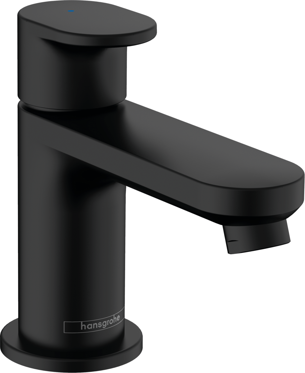 Hansgrohe Vernis Blend Pillar Tap 70 For Cold Water Without Waste Set - Matt Black - 71583670 - TAP 'N' SHOWER