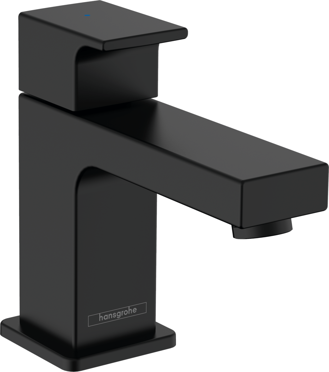 Hansgrohe Vernis Shape Pillar Tap 70 For Cold Water Without Waste Set - Matt Black - 71592670 - TAP 'N' SHOWER