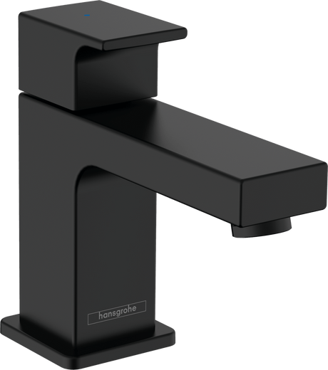 Hansgrohe Vernis Shape Pillar Tap 70 For Cold Water Without Waste Set - Matt Black - 71592670 - TAP 'N' SHOWER