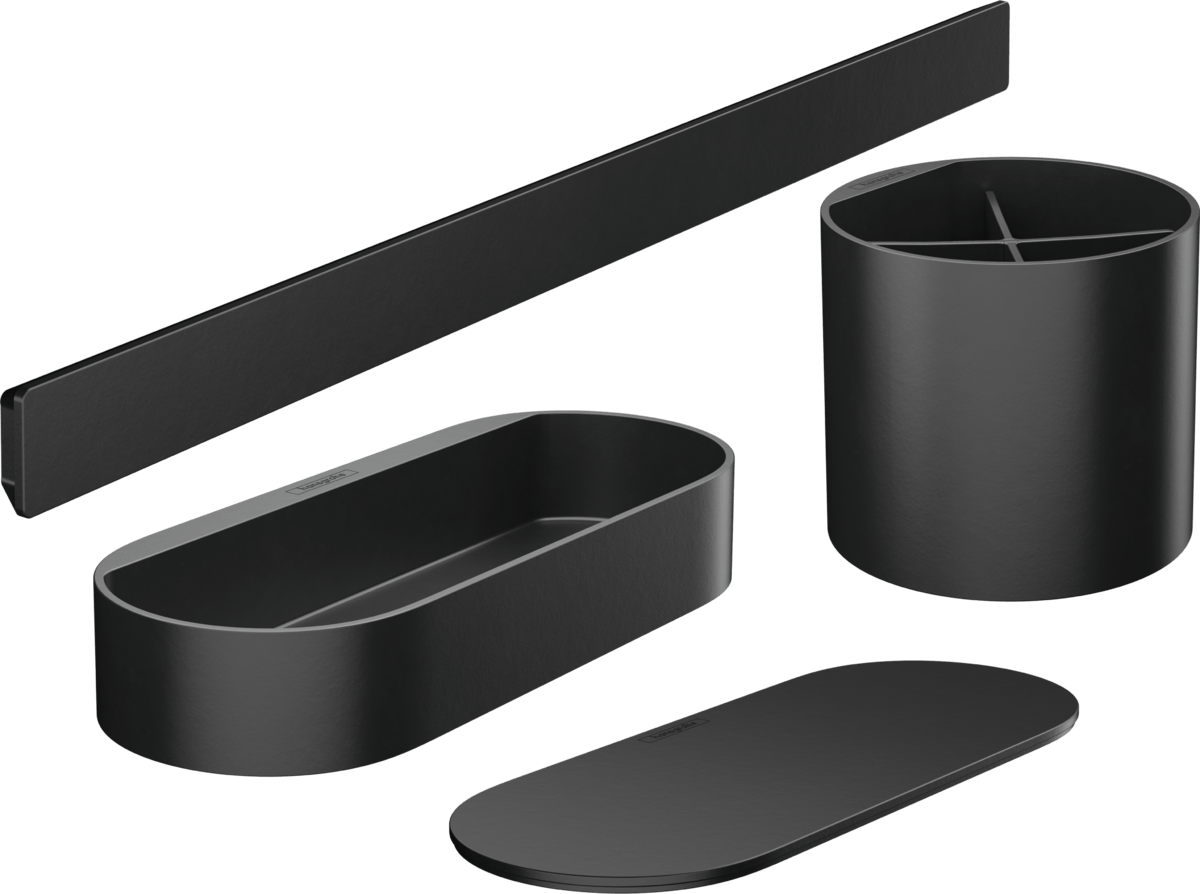 Hansgrohe Wallstoris Bathroom Bundle - Matt Black - 27968670 - TAP 'N' SHOWER