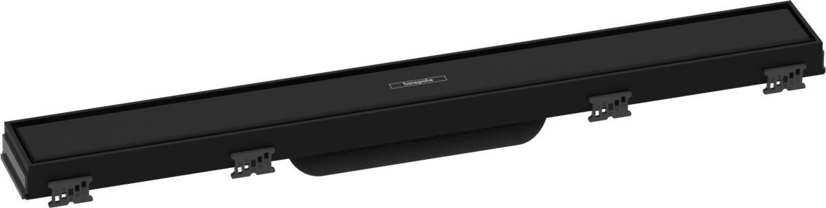 Hansgrohe RainDrain Match Finish Set Shower Drain 600 With Height Adjustable Frame - Matt Black - 56036670 - TAP 'N' SHOWER