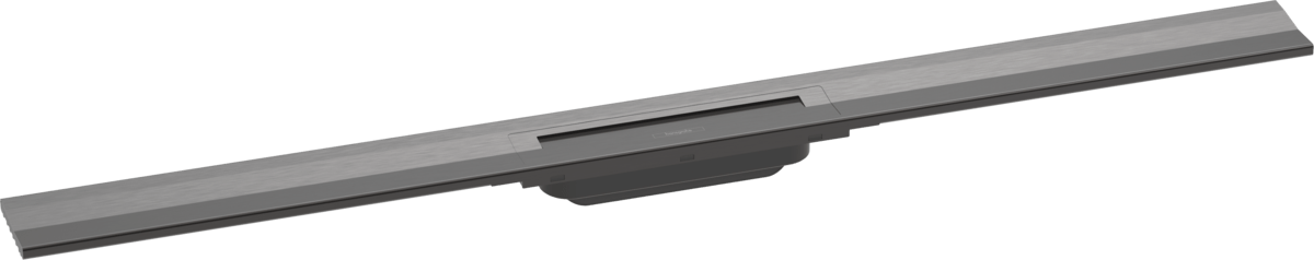 Hansgrohe RainDrain Flex Finish Set Shower Drain 1000 Cuttable For Wall Mounting - Brushed Black Chrome - 56053340 - TAP 'N' SHOWER