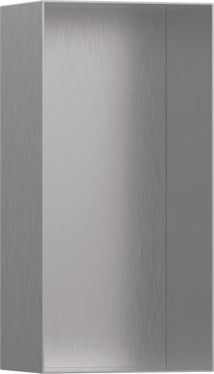 Hansgrohe XtraStoris Minimalistic Wall Niche Frameless 300/150/100 - Brushed Stainless Steel - 56070800 - TAP 'N' SHOWER