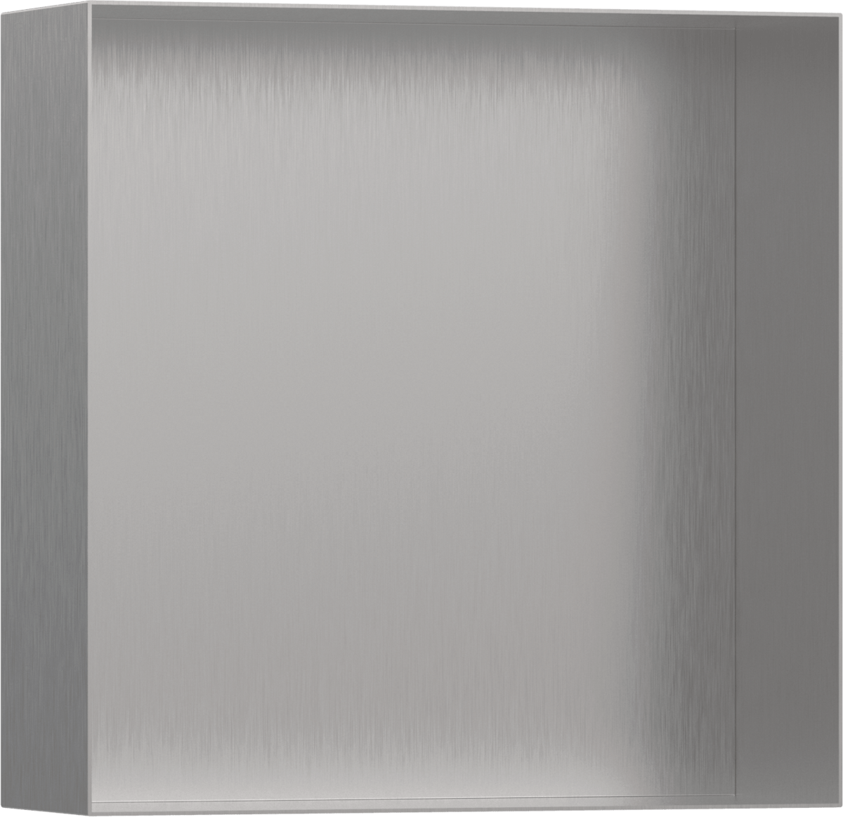 Hansgrohe XtraStoris Minimalistic Wall Niche Frameless 300/300/100 - Brushed Stainless Steel - 56073800 - TAP 'N' SHOWER