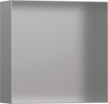 Hansgrohe XtraStoris Minimalistic Wall Niche Frameless 300/300/100 - Brushed Stainless Steel - 56073800 - TAP 'N' SHOWER