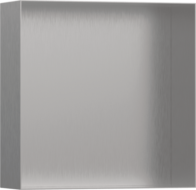 Hansgrohe XtraStoris Minimalistic Wall Niche Frameless 300/300/100 - Brushed Stainless Steel - 56073800 - TAP 'N' SHOWER