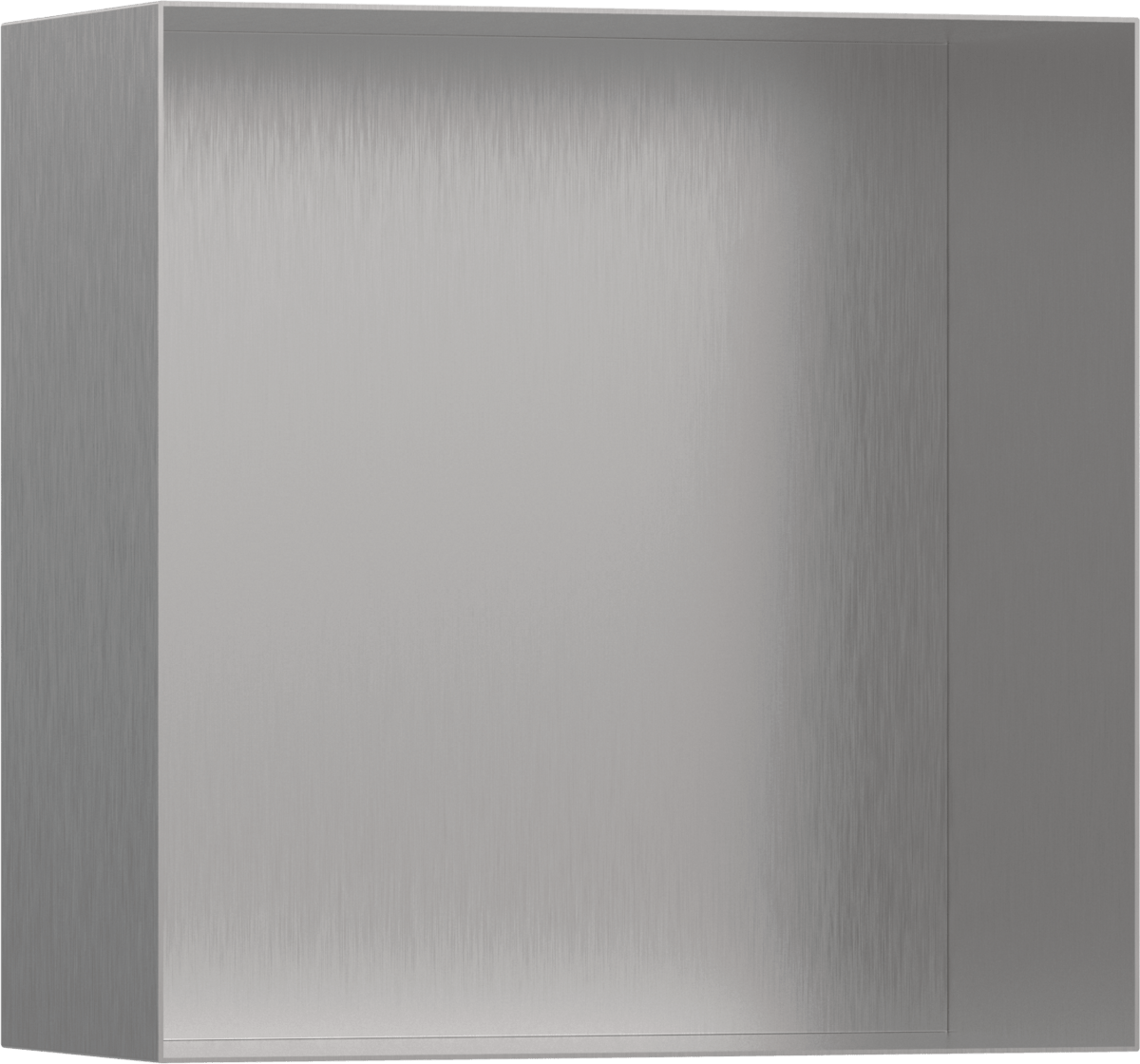 Hansgrohe XtraStoris Minimalistic Wall Niche Frameless 300/300/140 - Brushed Stainless Steel - 56079800 - TAP 'N' SHOWER