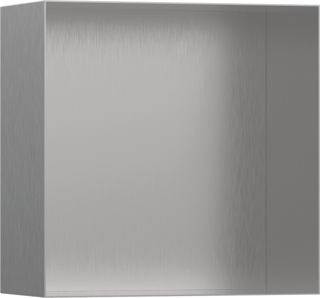 Hansgrohe XtraStoris Minimalistic Wall Niche Frameless 300/300/140 - Brushed Stainless Steel - 56079800 - TAP 'N' SHOWER