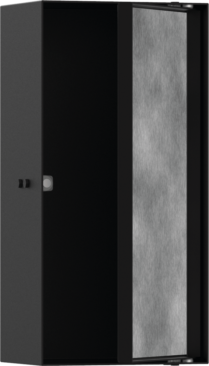 Hansgrohe XtraStoris Rock Wall Niche With Tileable Door 300/150/100 - Matt Black - 56082670 - TAP 'N' SHOWER
