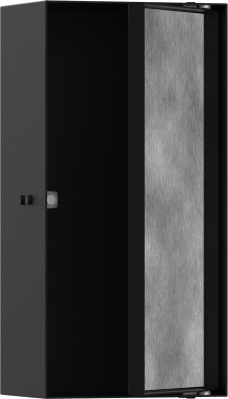 Hansgrohe XtraStoris Rock Wall Niche With Tileable Door 300/150/100 - Matt Black - 56082670 - TAP 'N' SHOWER