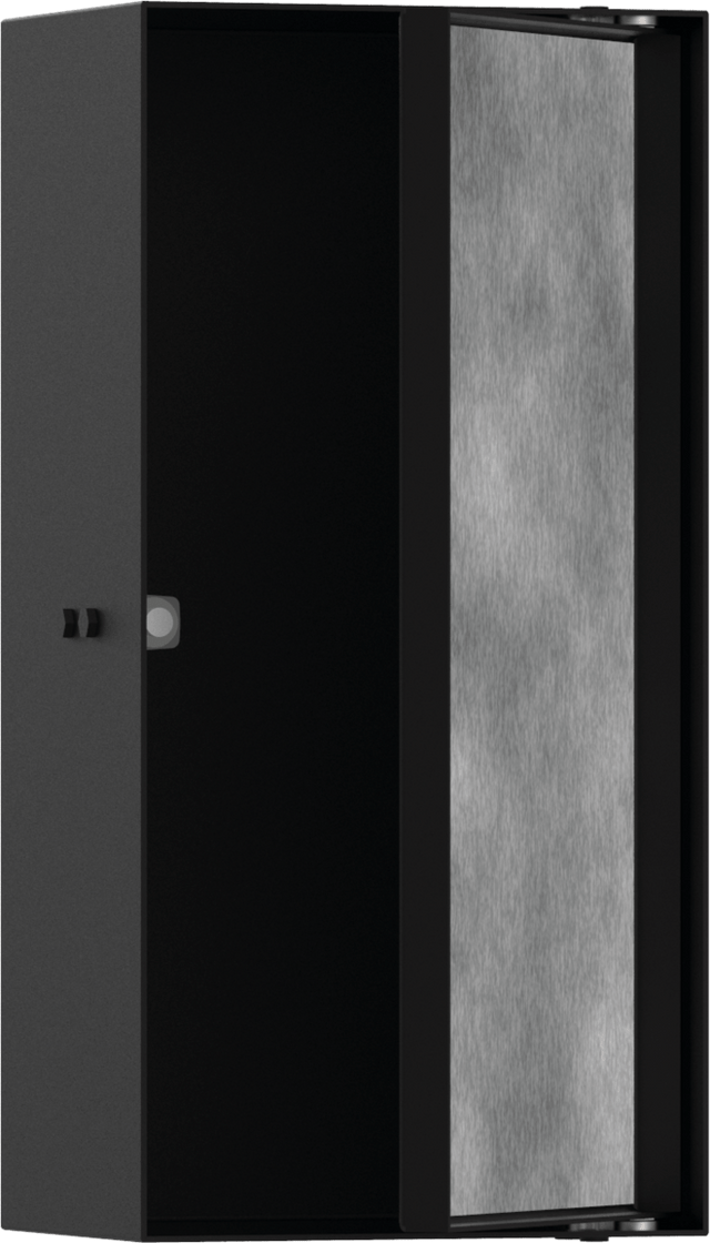 Hansgrohe XtraStoris Rock Wall Niche With Tileable Door 300/150/100 - Matt Black - 56082670 - TAP 'N' SHOWER