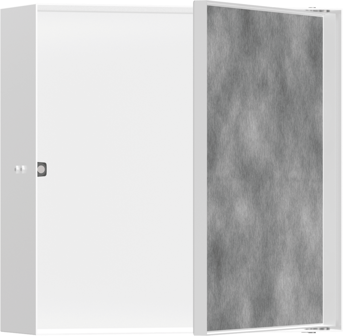 Hansgrohe XtraStoris Rock Wall Niche With Tileable Door 300/300/100 - Matt White - 56085700 - TAP 'N' SHOWER