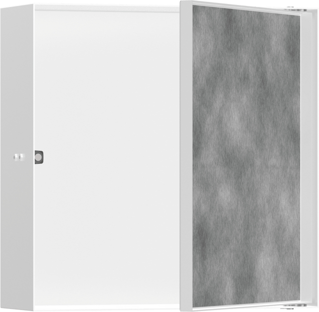 Hansgrohe XtraStoris Rock Wall Niche With Tileable Door 300/300/100 - Matt White - 56085700 - TAP 'N' SHOWER