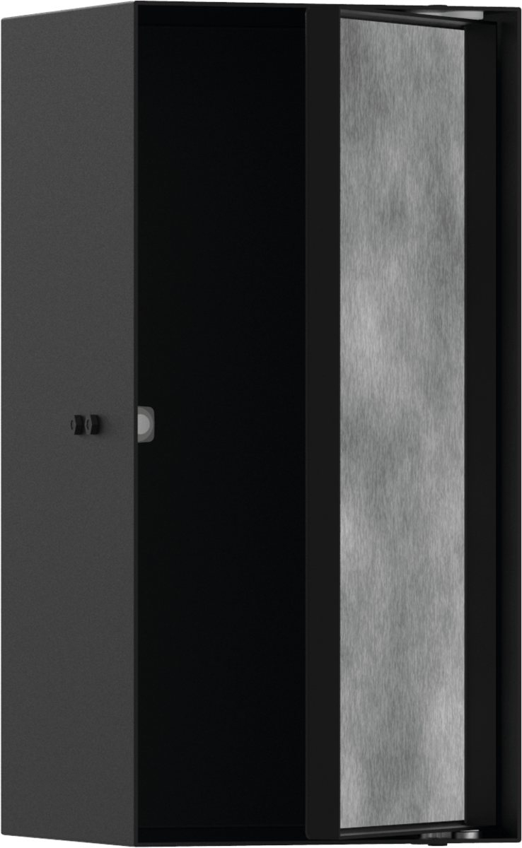 Hansgrohe XtraStoris Rock Wall Niche With Tileable Door 300/150/140 - Matt Black - 56088670 - TAP 'N' SHOWER