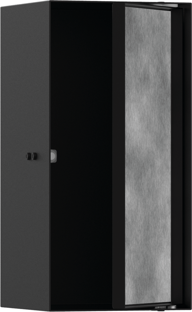 Hansgrohe XtraStoris Rock Wall Niche With Tileable Door 300/150/140 - Matt Black - 56088670 - TAP 'N' SHOWER