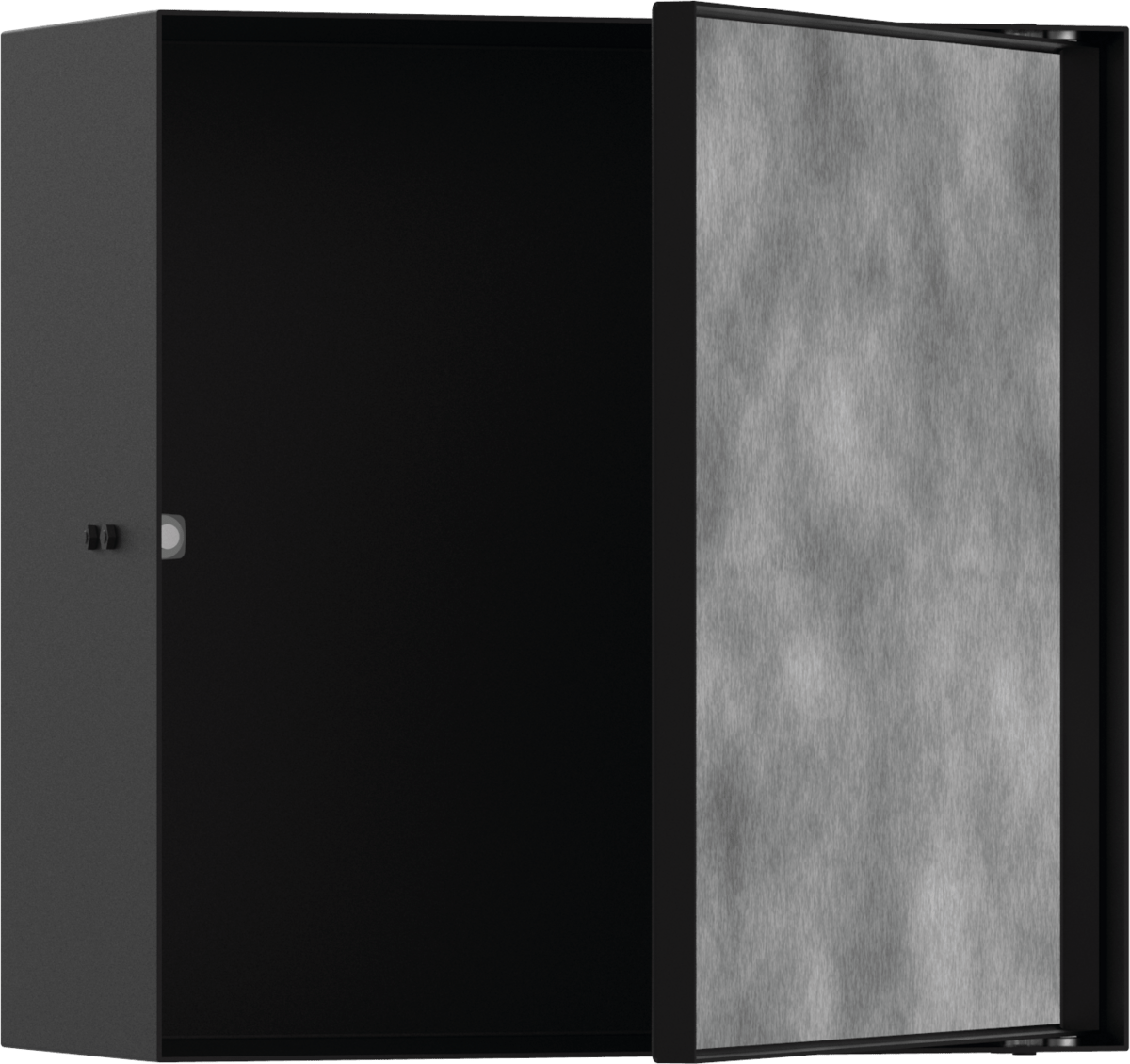 Hansgrohe XtraStoris Rock Wall Niche With Tileable Door 300/300/140 - Matt Black - 56091670 - TAP 'N' SHOWER