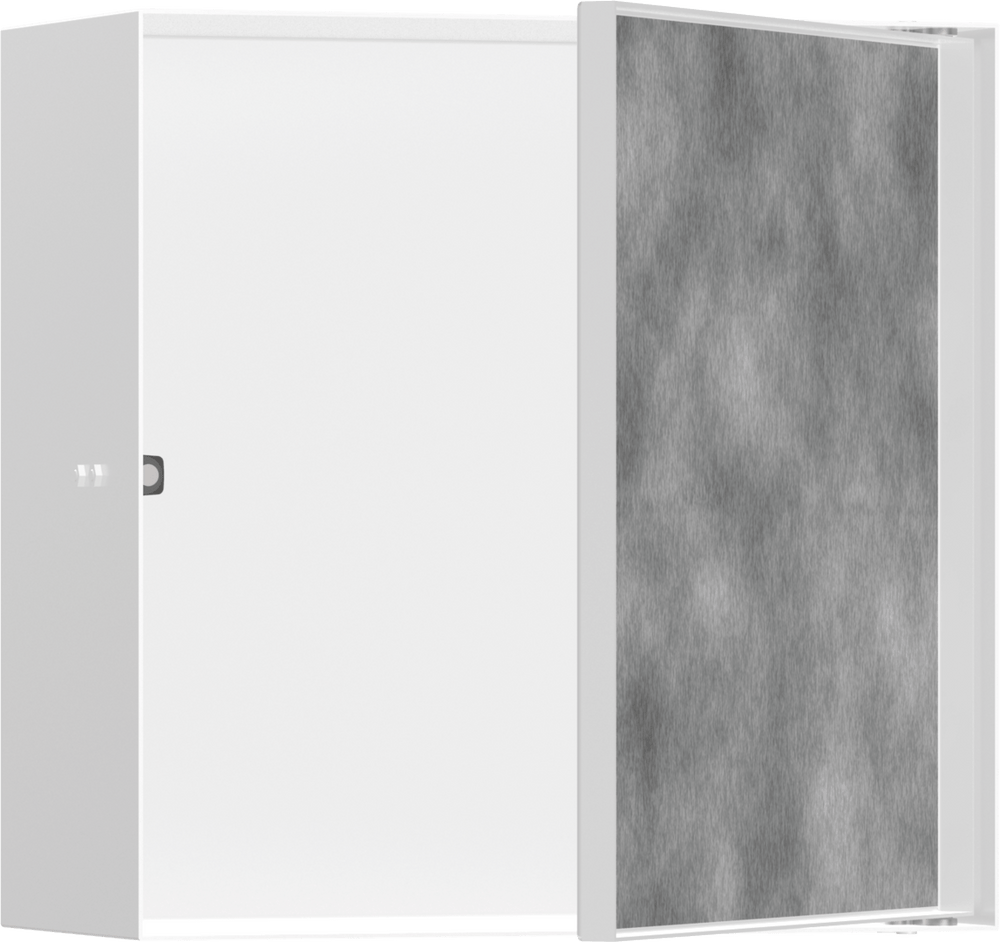 Hansgrohe XtraStoris Rock Wall Niche With Tileable Door 300/300/140 - Matt White - 56091700 - TAP 'N' SHOWER