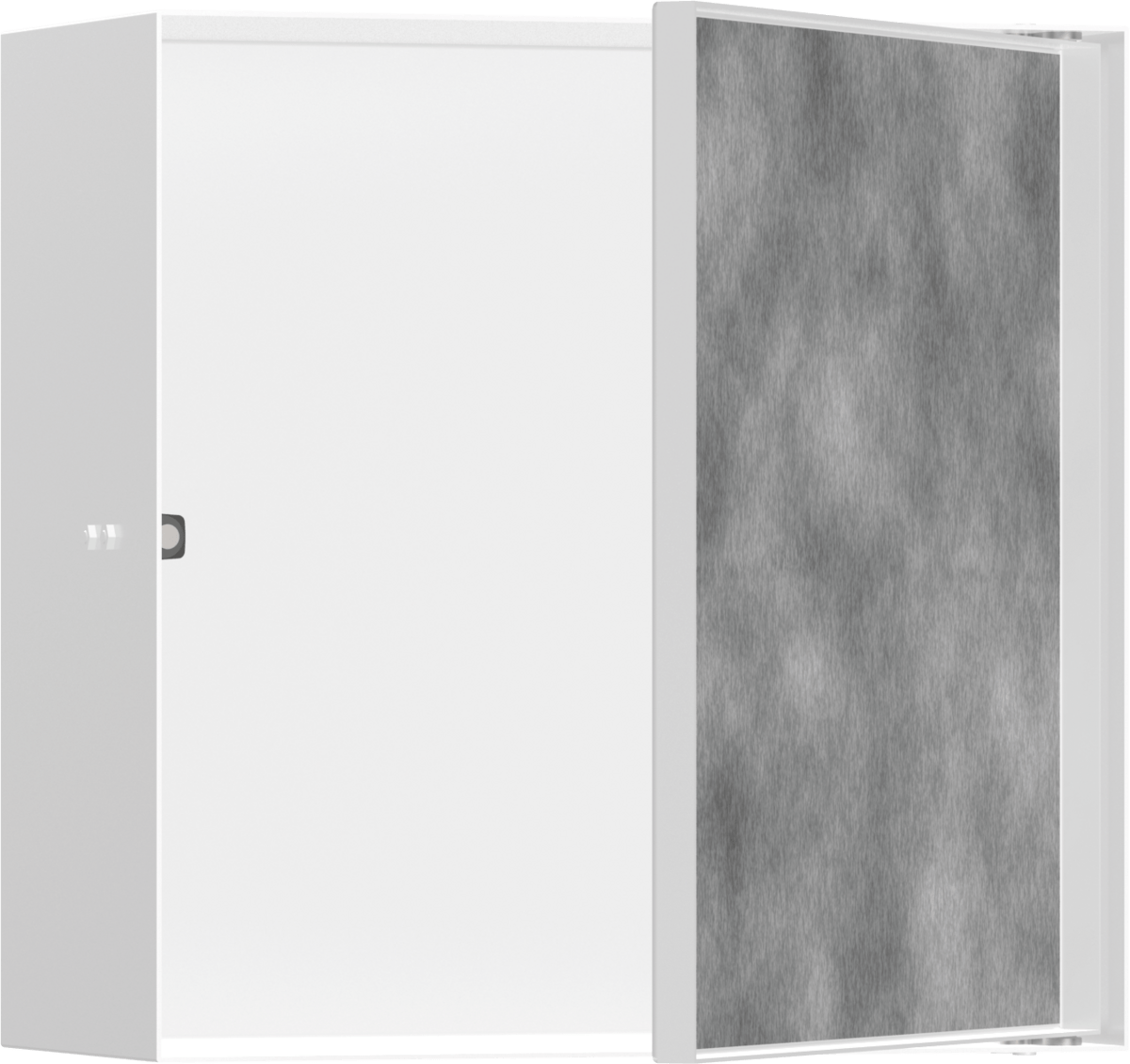 Hansgrohe XtraStoris Rock Wall Niche With Tileable Door 300/150/140 - Brushed Stainless Steel - 56088800 - TAP 'N' SHOWER