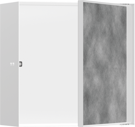 Hansgrohe XtraStoris Rock Wall Niche With Tileable Door 300/150/140 - Brushed Stainless Steel - 56088800 - TAP 'N' SHOWER