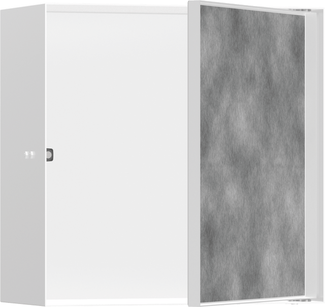 Hansgrohe XtraStoris Rock Wall Niche With Tileable Door 300/150/140 - Brushed Stainless Steel - 56088800 - TAP 'N' SHOWER