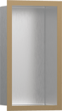 Hansgrohe XtraStoris Individual Wall Niche Brushed Stainless Steel With Design Frame 300x150x100 - Brushed Bronze - 56094140 - TAP 'N' SHOWER