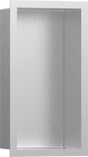 Hansgrohe XtraStoris Individual Wall Niche Brushed Stainless Steel With Design Frame 300x150x100 - Brushed Stainless Steel - 56094800 - TAP 'N' SHOWER