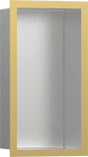 Hansgrohe XtraStoris Individual Wall Niche Brushed Stainless Steel With Design Frame 300x150x100 - Polished Gold Optic - 56094990 - TAP 'N' SHOWER
