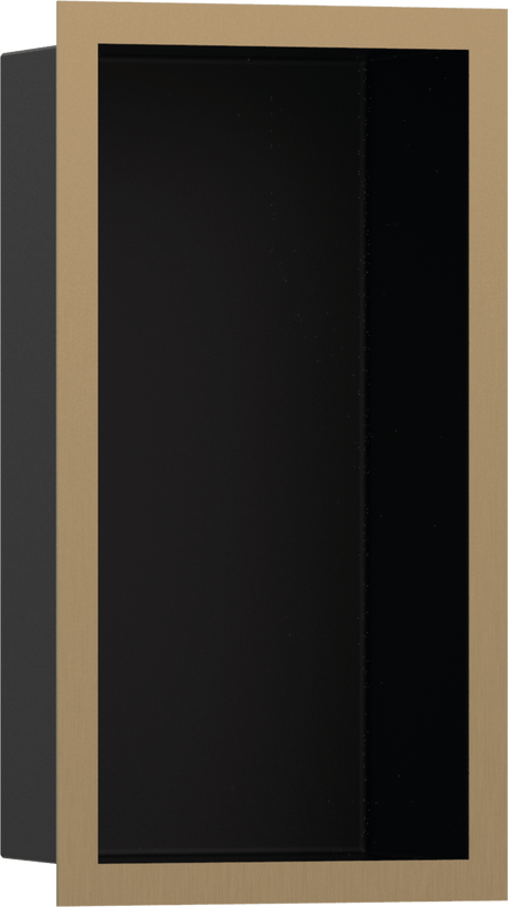 Hansgrohe XtraStoris Individual Wall Niche Matt Black With Design Frame 300x150x100 - Brushed Bronze - 56095140 - TAP 'N' SHOWER