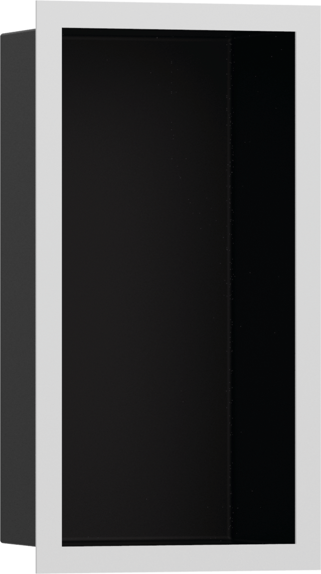 Hansgrohe XtraStoris Individual Wall Niche Matt Black With Design Frame 300x150x100 - Matt White - 56095700 - TAP 'N' SHOWER