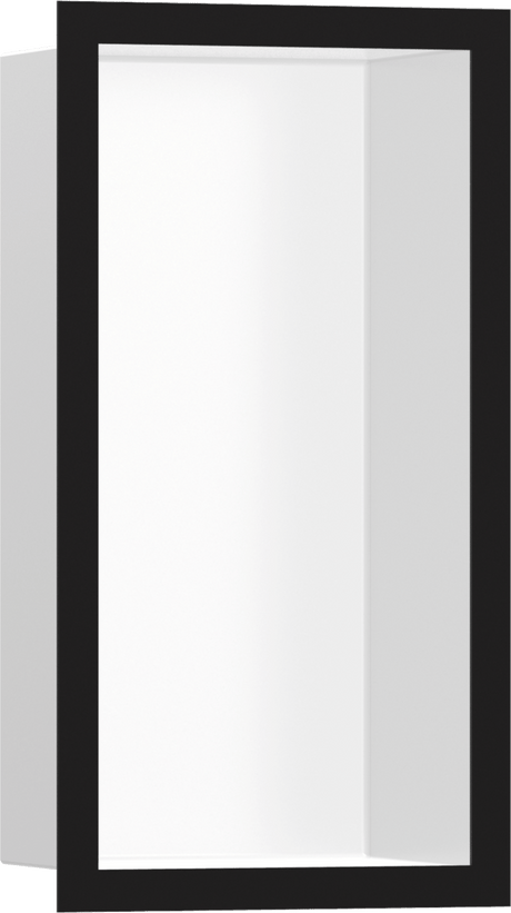 Hansgrohe XtraStoris Individual Wall Niche Matt White With Design Frame 300x150x100 - Matt Black - 56096670 - TAP 'N' SHOWER