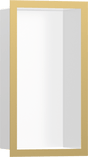 Hansgrohe XtraStoris Individual Wall Niche Matt White With Design Frame 300x150x100 - Polished Gold Optic - 56096990 - TAP 'N' SHOWER